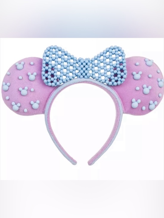 Disney Accessories - Disney Parks Minnie Mouse Ears Pastel Purple Beaded Bow Headband